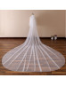 White Simple Tulle Wedding Veil Plain Edge Two-tier Bridal Veil  White Simple Tulle Wedding Veil Plain Edge Two-tier Bridal Veil